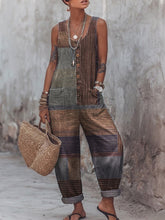 Women's Retro Geometry Print Casual Jumpsuit
