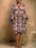 Women's Floral Print Casual Pocket Dress