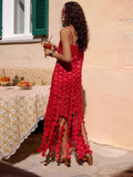 Stylish And Elegant Snake-print Chiffon Dress With Ruffled Collar