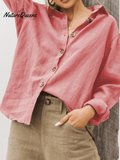 women's cotton linen casual shirt