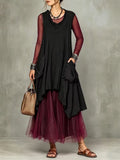 Stylish, Flowy Mesh Dress