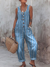 Women's Retro Geometry Print Casual Jumpsuit