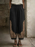 Casual Spliced print Harem Pants