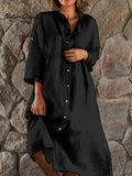 Women's Cotton & LinenCasual Long Dress
