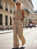 Elegant Round-neck Cozy Knit Top