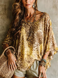 Women's Casual Vacation Style Leopard Print Top