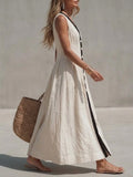 Women's Loose-fit French Linen Dress