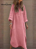Women'sSimple Solid Color Casual Long-sleeved Dress