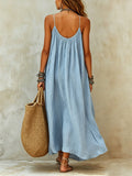 Women's Fashion Flower Art Casual Stylish Comfortable Cotton Linen Dress