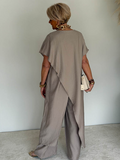 Cozy Loose-fit Asymmetrical Design Two-piece Set