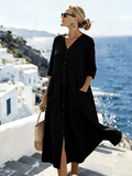 Women'S Casual Solid ColorDress