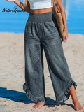 Women's Casual Simple Denim Cotton Pants