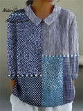 Women's Abstract Polka Dot Stripe Art Print Dress
