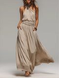 Women's Simple Asymmetric Shoulder Dress