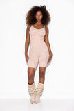 Honigfarbener Shapewear-Body – Staubrose