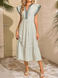 Women's Striped Art Casual Elegant Stylish Short Sleeve Dress