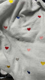 Women'S Casual Loose-Fitting Round-Neck Sweater With Heart Embroidery