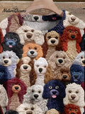 Christmas Gift Funny Dog Art Print Knit Pullover Sweater