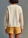 Women's Casual Loose Patchwork Hoodie And Shorts Set