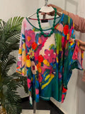 Women's Retro Floral Print Casual Loose Top