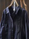 Women Spring Artsy Lace Spliced 100%Cotton Shirt