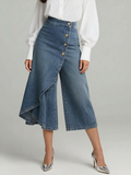 Women's High-waisted Casual Loose-fitting Wide-leg Jeans