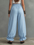 Women's Simple High-Waisted Solid-Color Balloon Pants