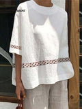 women's cotton linen lace top women's cotton linen lace top