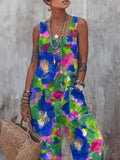 Women's Floral Print Casual Jumpsuit