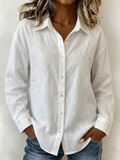Vintage Floral Bouquet Embroidered Cotton-linen Blouse