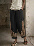 Casual Spliced print Harem Pants