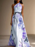 Women's Printed Maxi Vacation Sleeveless Dress