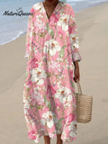 Women's Vintage Floral Art Print Dress