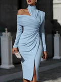 Stylish And Elegant Snake-print Chiffon Dress With Ruffled Collar