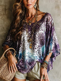 Women's Casual Vacation Style Leopard Print Top