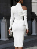 Stylish And Elegant Snake-print Chiffon Dress With Ruffled Collar