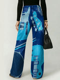 Musical Instrument Decorative Patterns Women's Casual Denim Pants